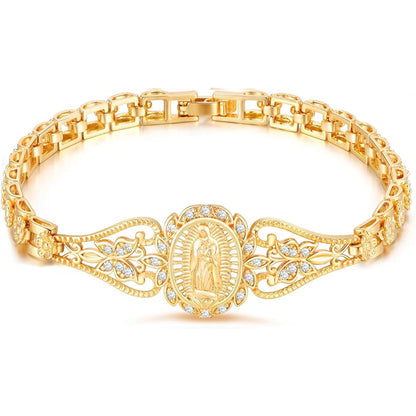 Virgin Mary Bracelets for Women-Hypoallergenic Non Tarnish Trendy Jewelry