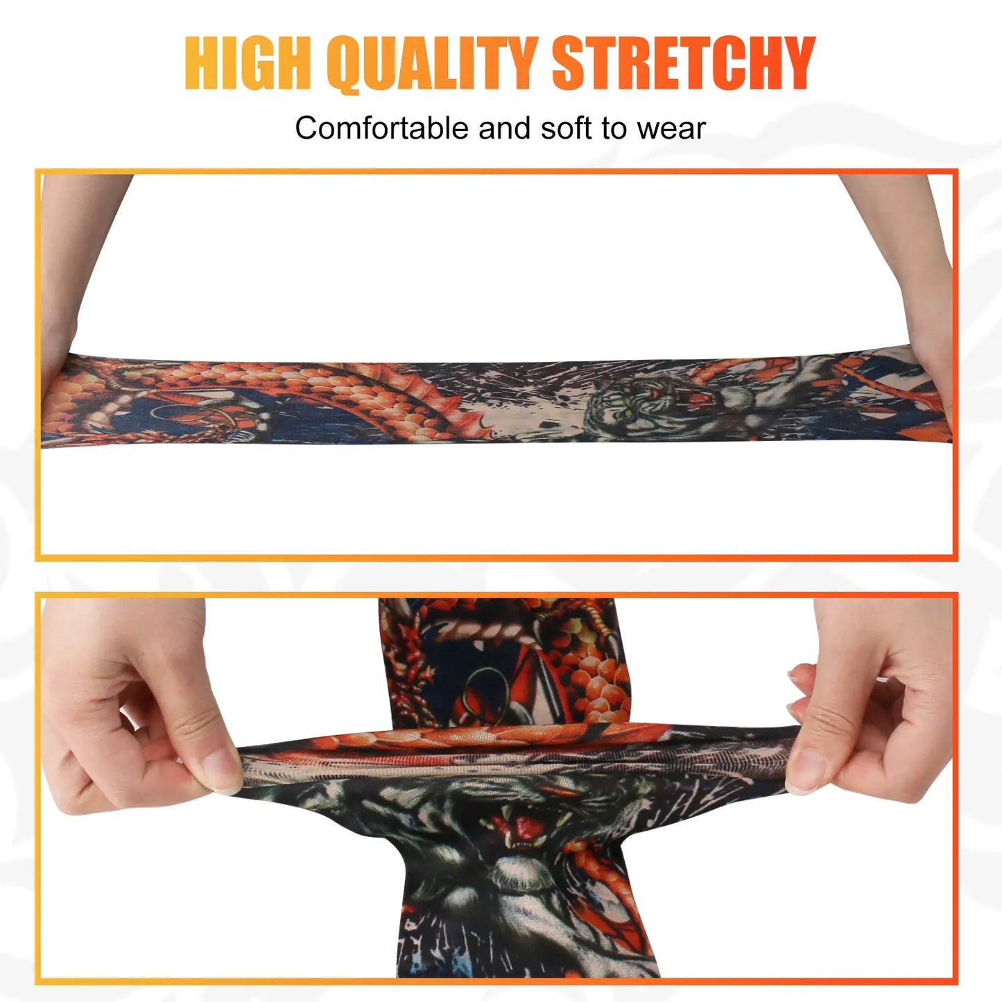 6PCS Ice Silk Tattoo Arm Sleeves