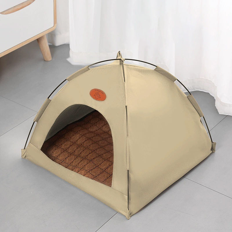Matoen Small Medium Pet House Dog Cage Folding Outdoor Cat Bed Pad