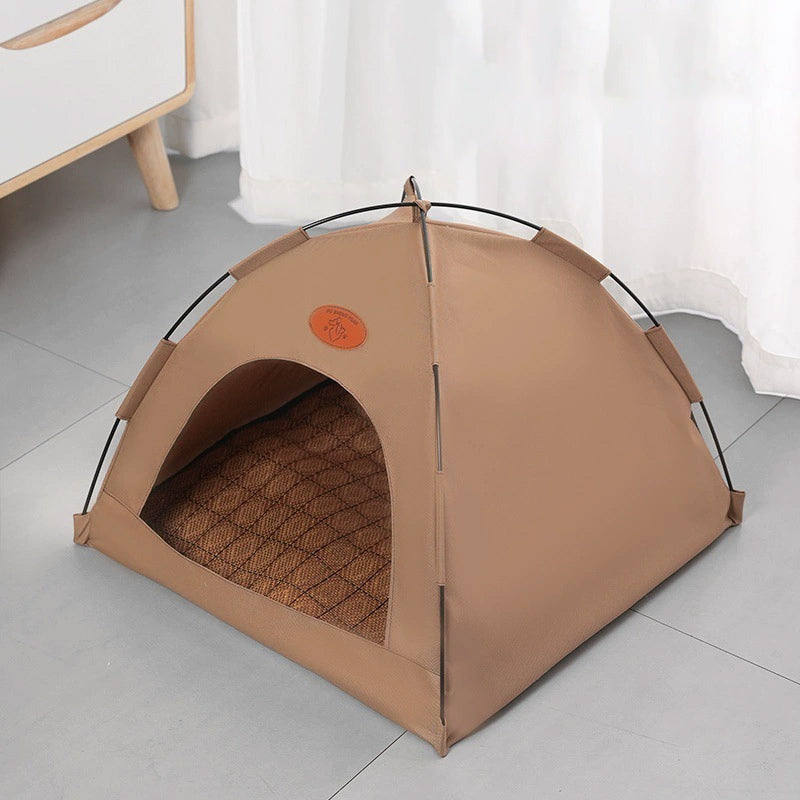 Matoen Small Medium Pet House Dog Cage Folding Outdoor Cat Bed Pad
