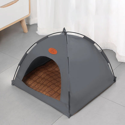 Matoen Small Medium Pet House Dog Cage Folding Outdoor Cat Bed Pad
