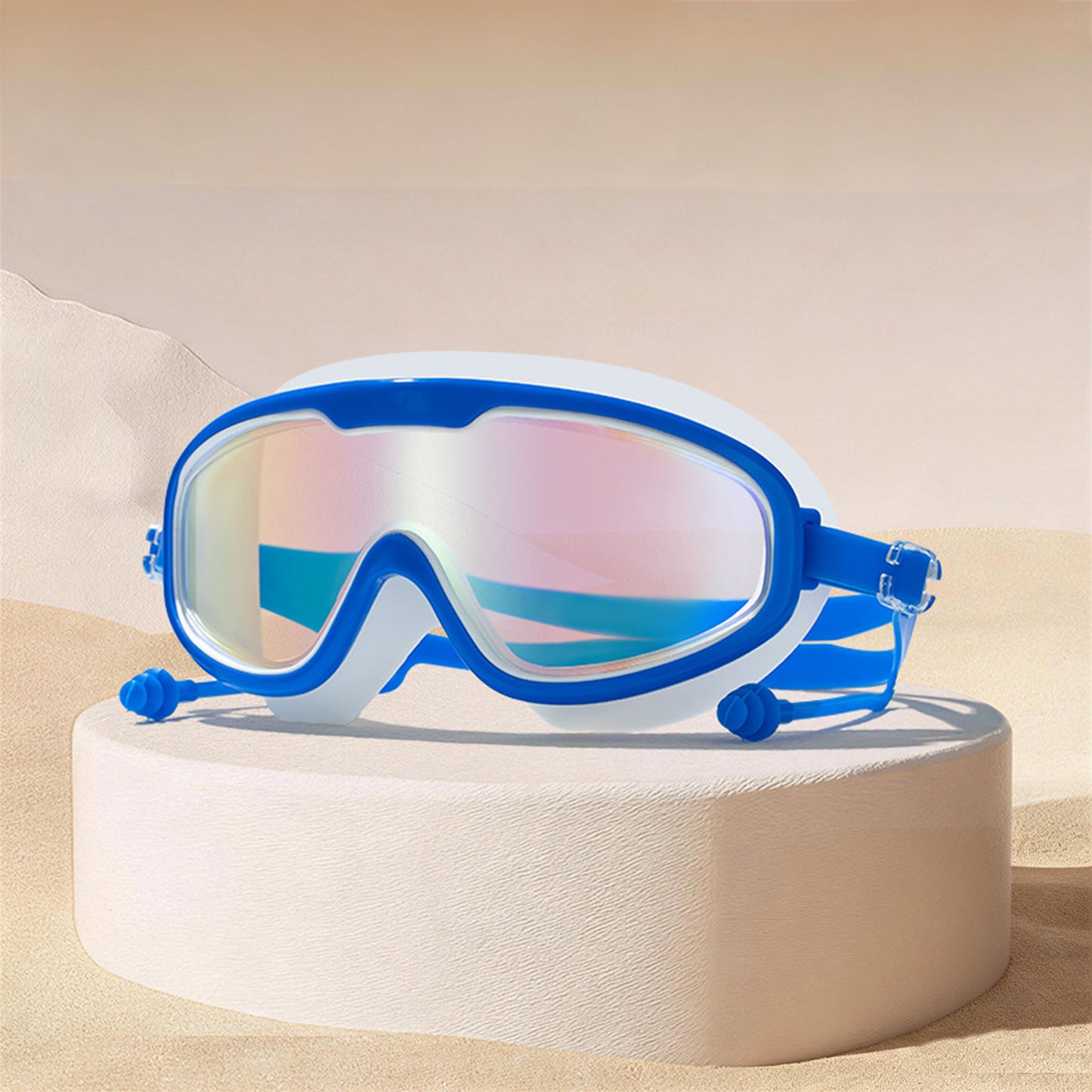 Adult Large Swim Goggles, Wide View, Anti Fog UV Protection & No Leak Design