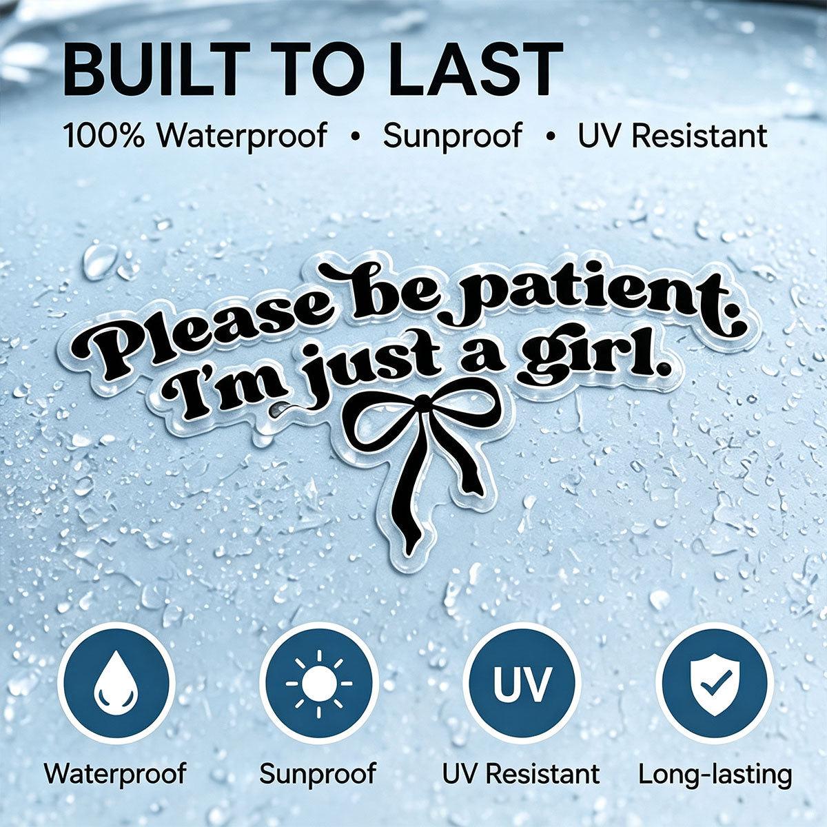 10Pcs Please Be Patient I'm Just a Girl Sticker