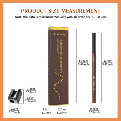Smooth Glide Eyeliner Pencil Set - Gentle Waterproof Gel Eyeliner Pencil with Sharpener