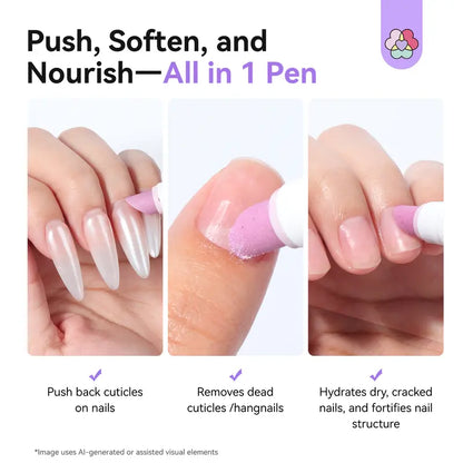 Pen-Style 2-in-1 Nail Care Pusher & Cuticle Remover
