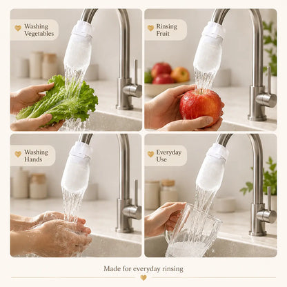 50PCS Universal Sink Tap Water Filter Refill with Installation Strap