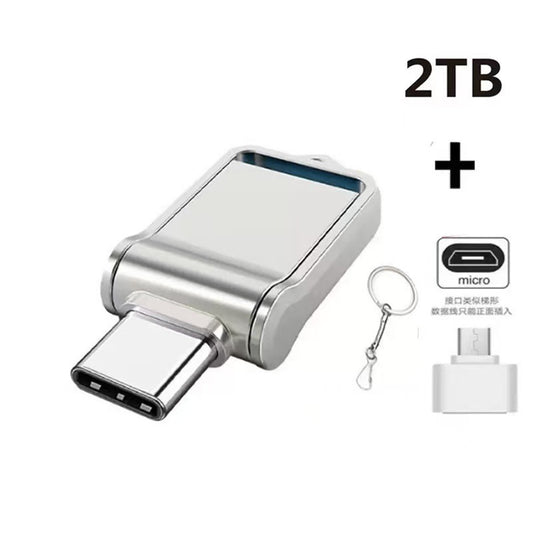 2TB USB Flash Drive, USB C & USB A Dual Drive Memory Stick,  for iPhone , Android, MacBook, iPad, Laptops, PCs