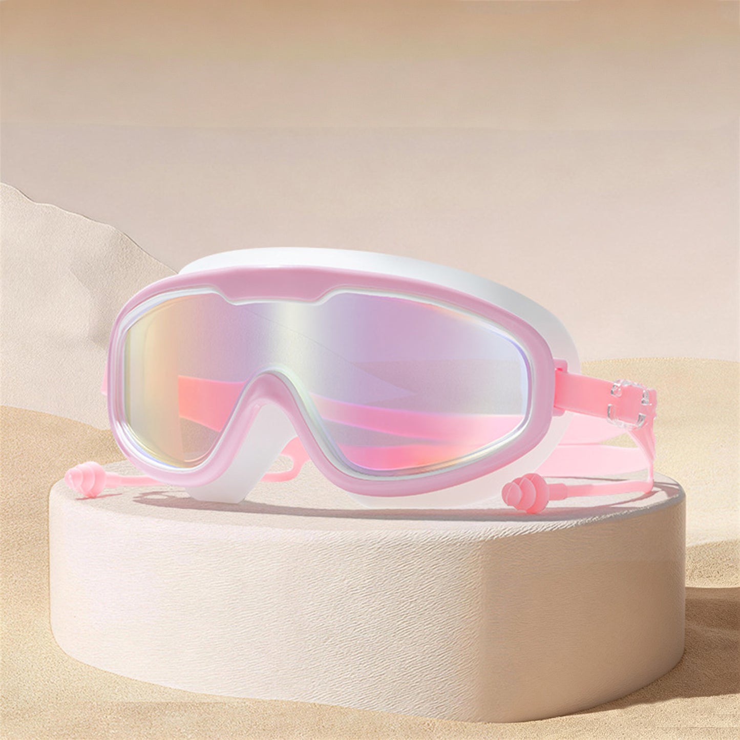 Adult Large Swim Goggles, Wide View, Anti Fog UV Protection & No Leak Design