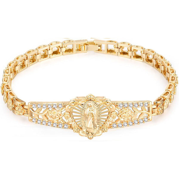 Virgin Mary Bracelets for Women-Hypoallergenic Non Tarnish Trendy Jewelry