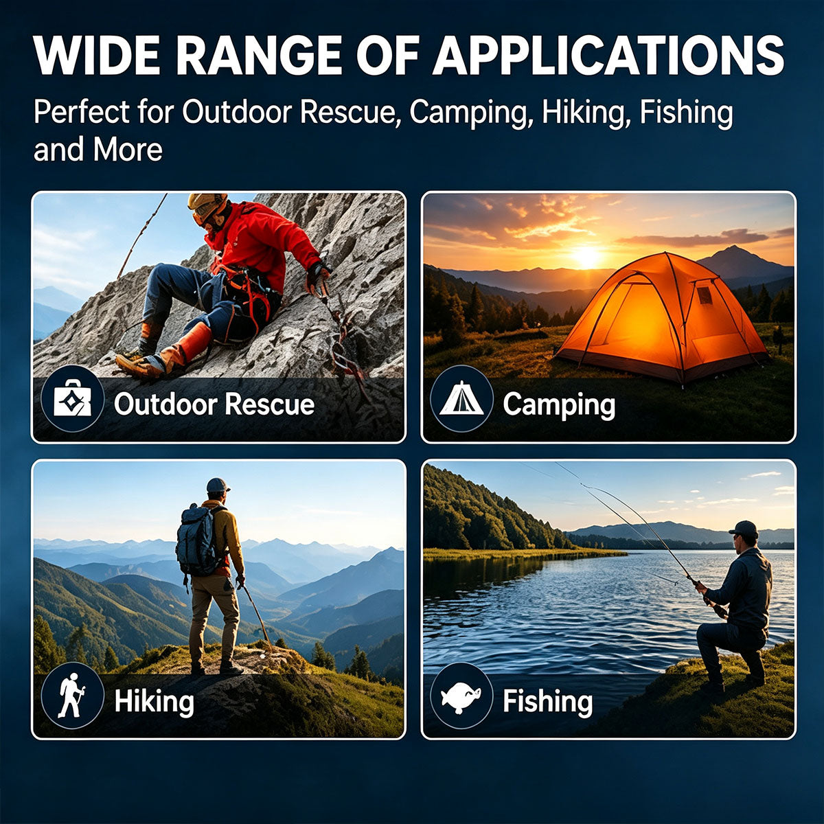 Foldable 4-Claw Climbing Hook for Outdoor Camping, Hiking, Rescue and Survival
