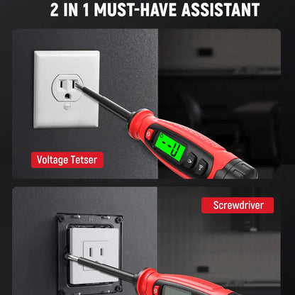 Voltage Tester with Screwdriver, NCV Function, AC 3V-500V With LCD Alert Display