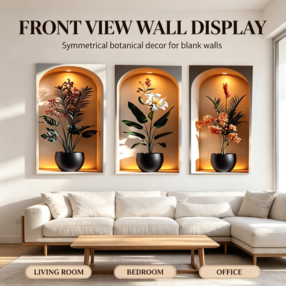 3D Elegant Tropical Plant Niche Decorative Wall Stickers