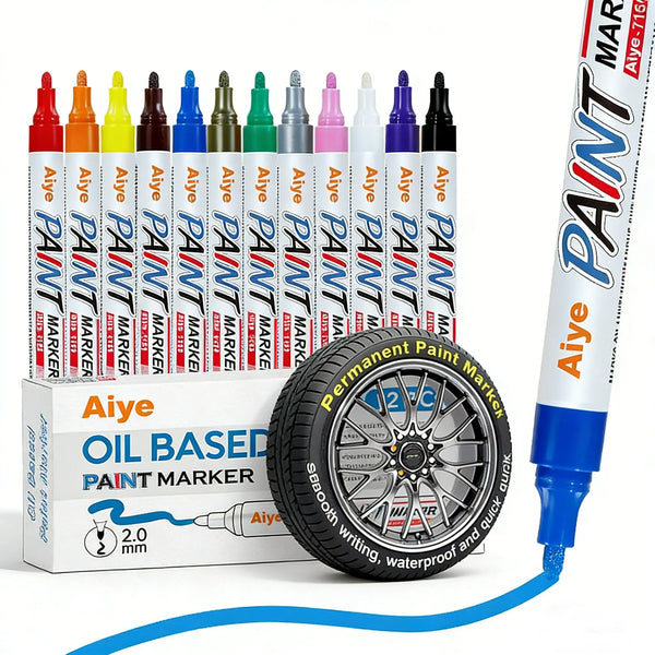 Paint Marker Pen Waterproof Oil Markers Pens Car Tyre Tire Tyres Metal White