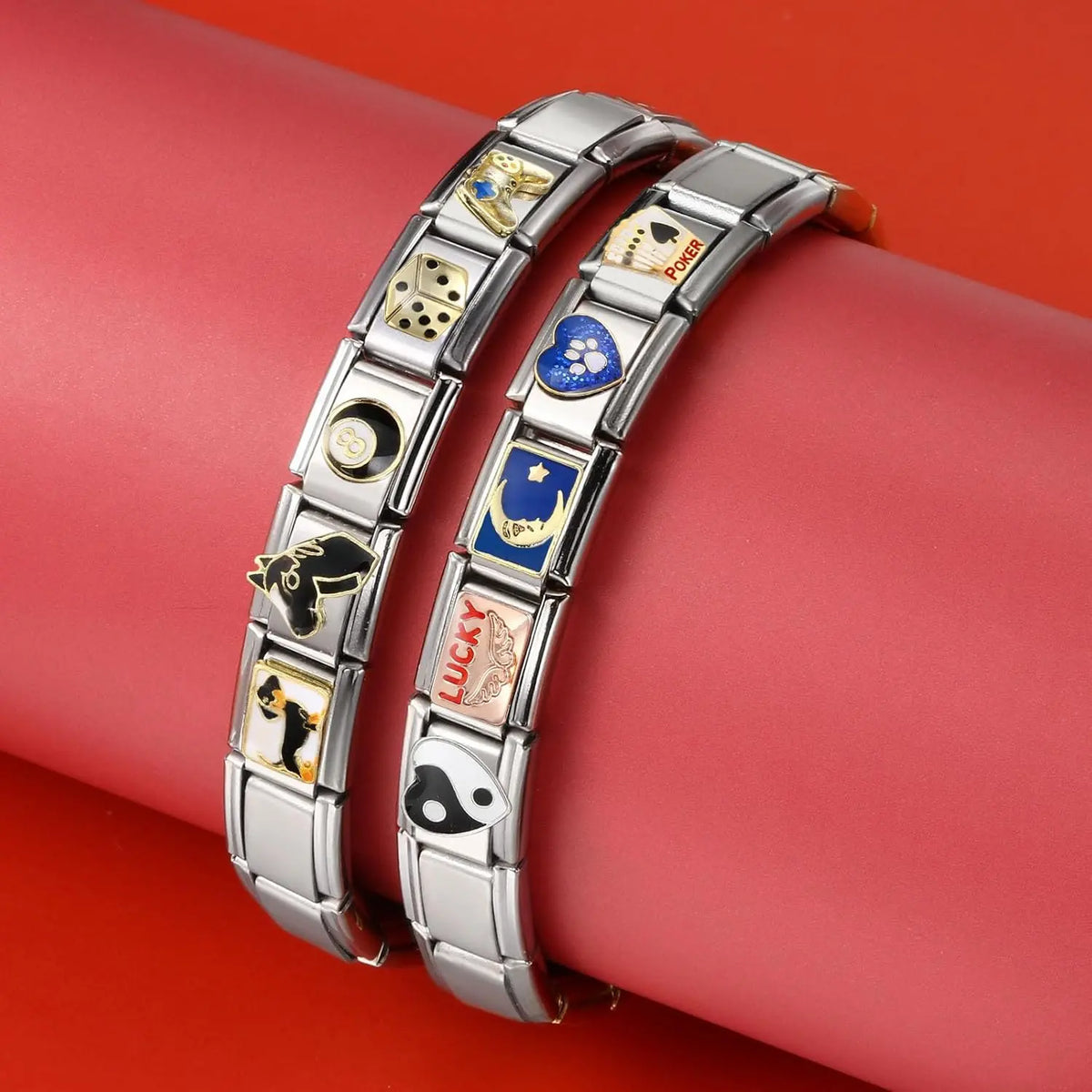 Italian Charms Bracelet Sets with 1 count Starter Brascelet 20 count Charms