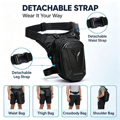 Motorcycle Thigh Water-Resistant Leg Bag with Detachable Adjustable Straps