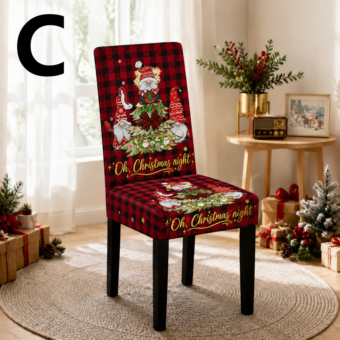 Stretch Christmas Dining Chair Covers, Chair Protector Slipcovers
