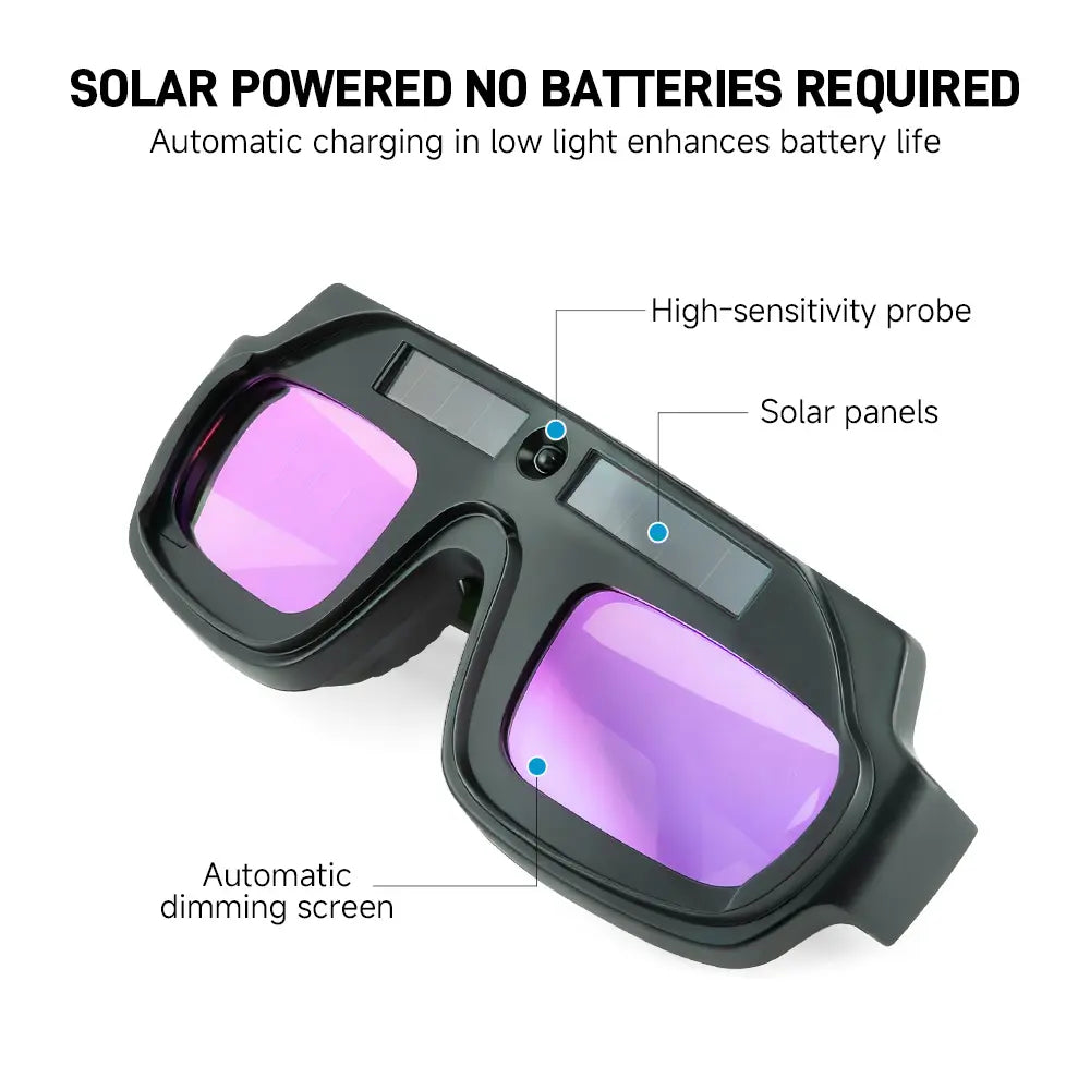 Auto-Darkening Welding Goggles | UV/IR Protection & 1/25000s Reaction