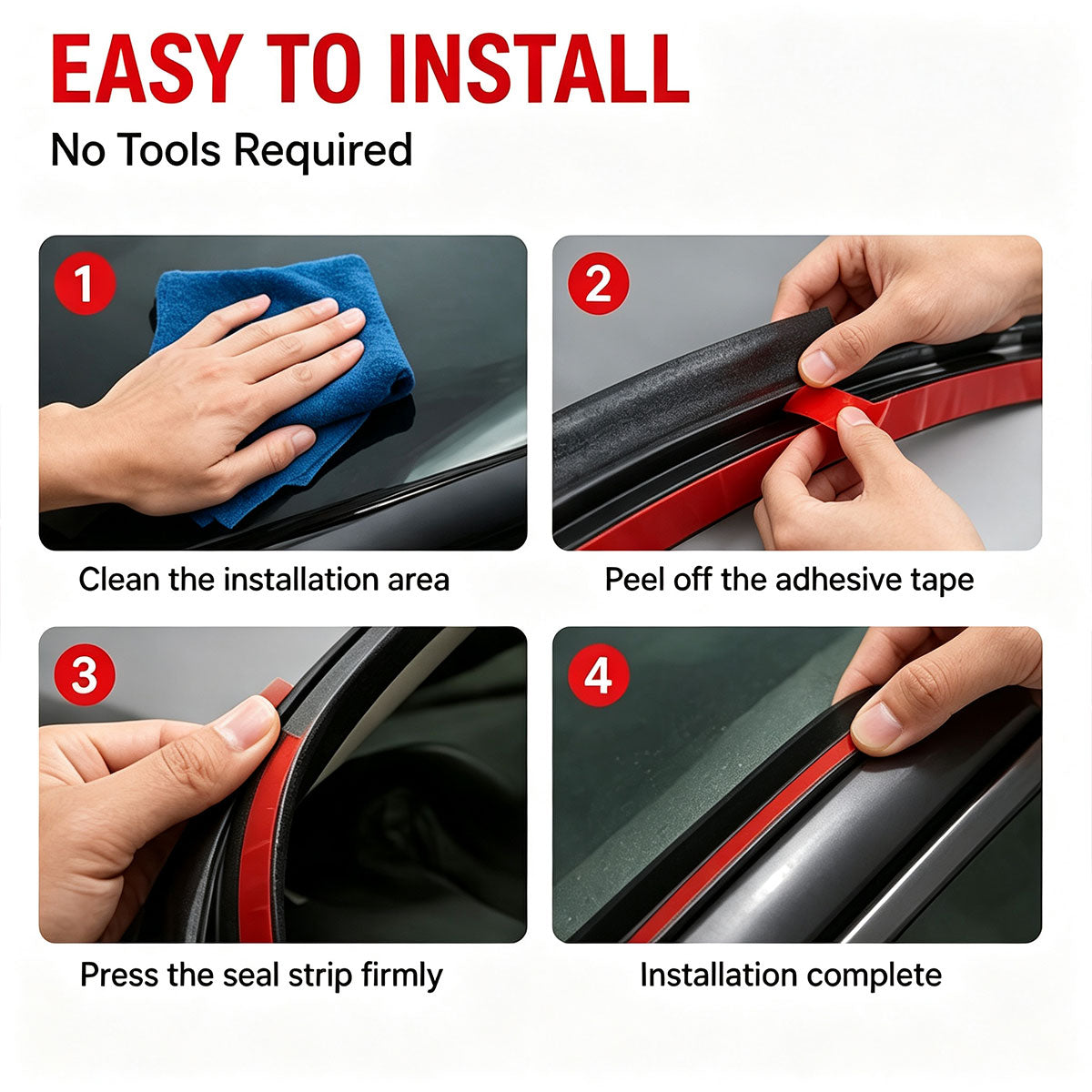 19.68ft T-Shape Windshield Rubber Seal Strip