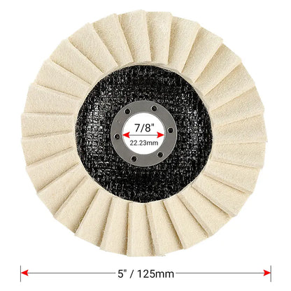 3 pieces Upgraded Wool Felt Polishing Wheel with Cloth Cover