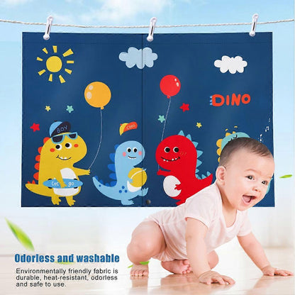 Universal Car Sun Shade Double-Layer Magnetic UV Protection Cute Cartoon Curtain
