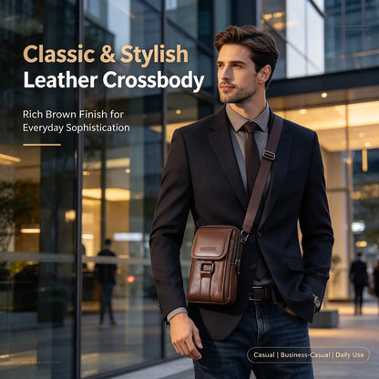 Genuine Leather Crossbody Bag, Messenger Bag Cell Phone Purse