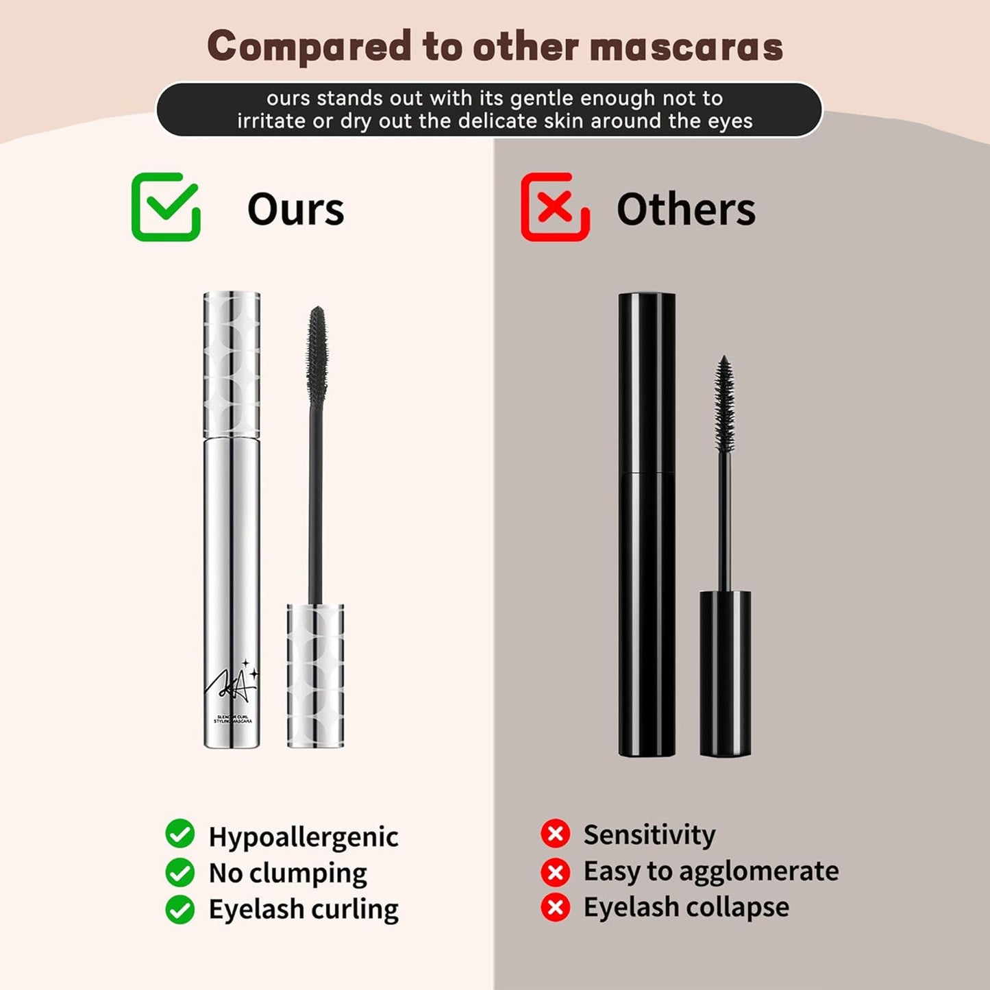 2Pack Waterproof Mascara for Long-Lasting 24-Hour Thick & Well-Defined Lashes