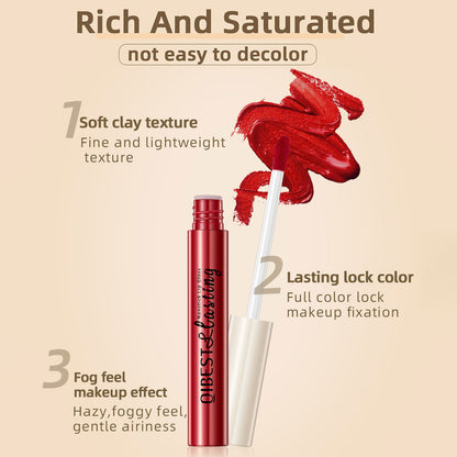 QIBEST Non-Stick Cup Lip Glaze – Matte Liquid Lipstick (Smudge-Proof & Long-Lasting)
