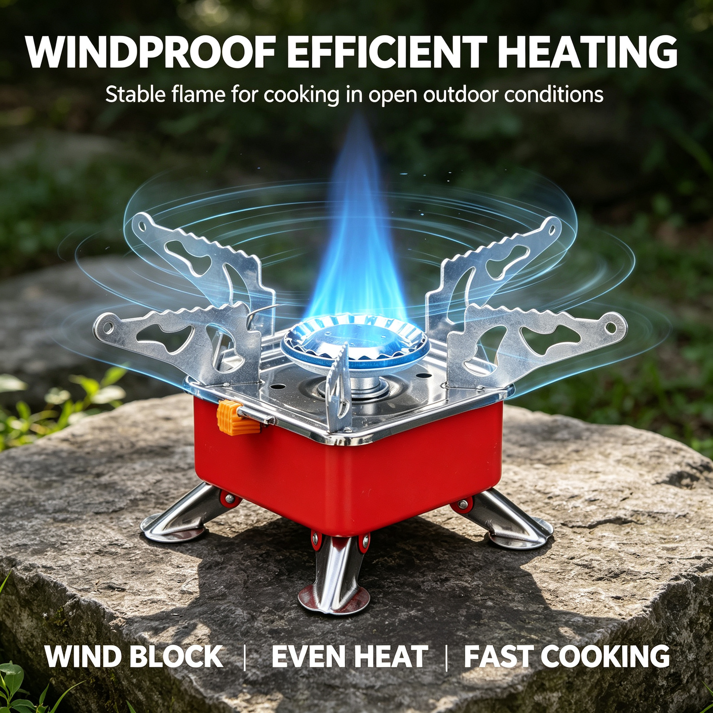 Portable Propane Gas Camping Stove,2800W Collapsible Windproof for Outdoor Cooking, Backpacking, Hiking and Picnic