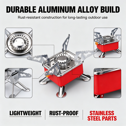 Portable Propane Gas Camping Stove,2800W Collapsible Windproof for Outdoor Cooking, Backpacking, Hiking and Picnic