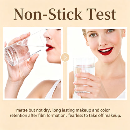 QIBEST Non-Stick Cup Lip Glaze – Matte Liquid Lipstick (Smudge-Proof & Long-Lasting)