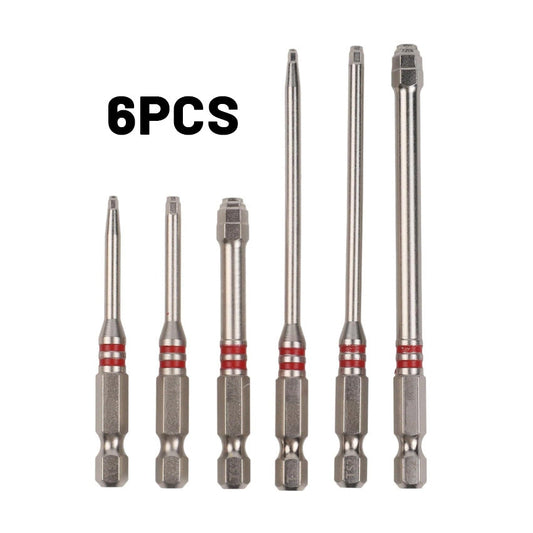 Screwdriver Bits Set 6pcs with Magnetic Hex Shank Pagoda