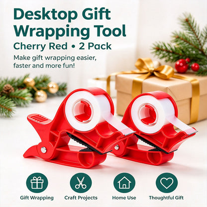 Set of 2 Table Clamps – Adjustable Wrapping Paper Clamps with Gift Wrap Tape Dispenser