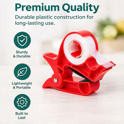 Set of 2 Table Clamps – Adjustable Wrapping Paper Clamps with Gift Wrap Tape Dispenser