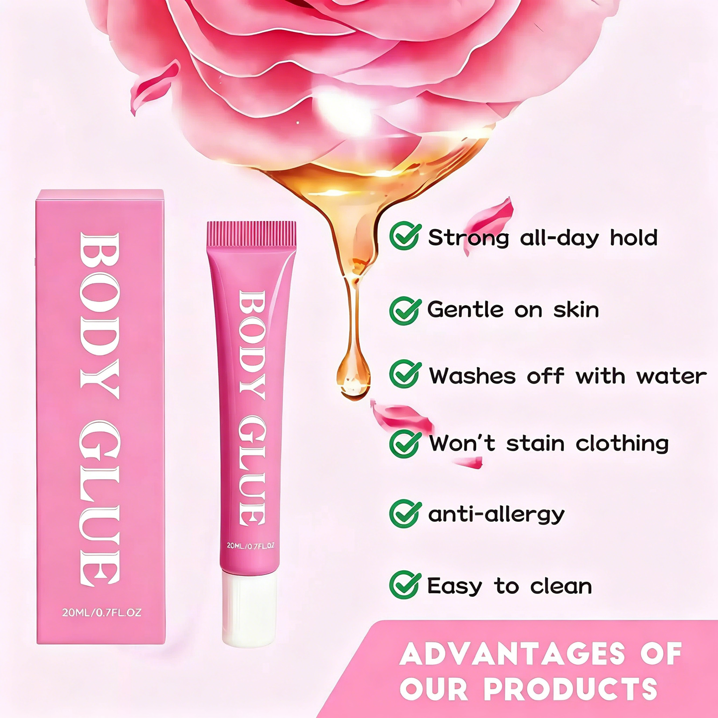 Body Adhesive 20ml - Body Glue Long-lasting adhesion