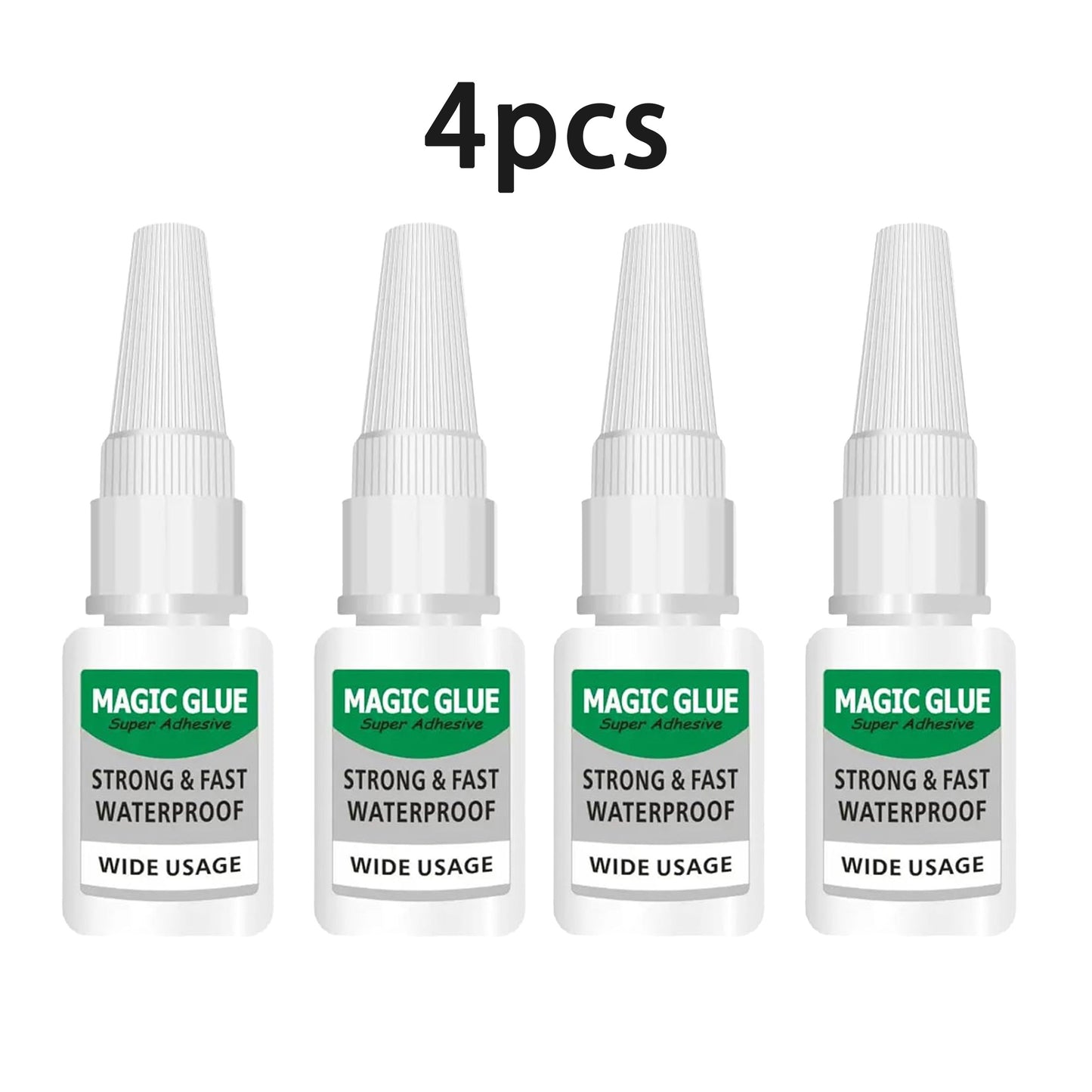 4pcs Unique Universal Super Glue Strong PlasticGlue - Instant Fix ClearGlue Liquid, Waterproof