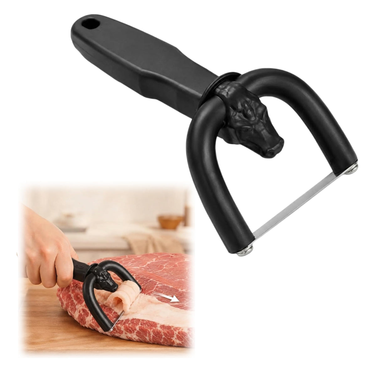 Handheld Fat Trimmer for Beef & Pork,Handheld Meat Cutter and Fat Trimmer