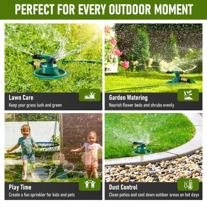 Automatic 360 Rotating  Lawn & Garden Sprinkler for Large Area Coverage