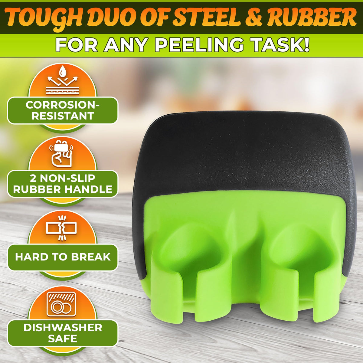 2 Pcs Finger Grip Vegetable Peeler, Ergonomic Silicone Thumb Peeling Tool