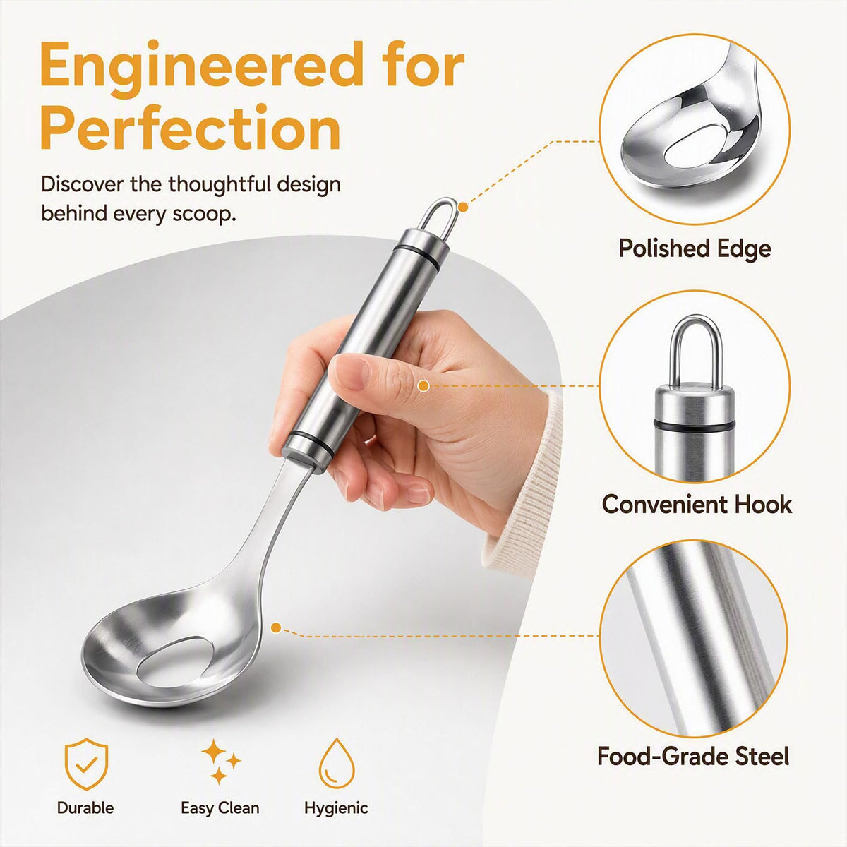 Meatball Maker Spoon Set,Stainless Steel Manual Meat Ball Cooking Tool
