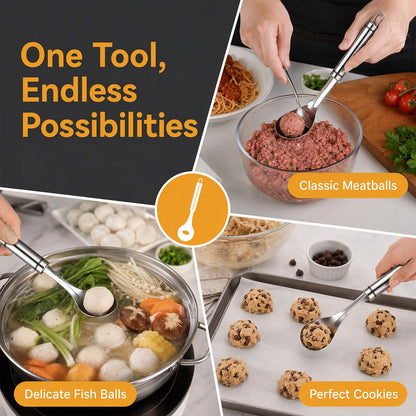 Meatball Maker Spoon Set,Stainless Steel Manual Meat Ball Cooking Tool
