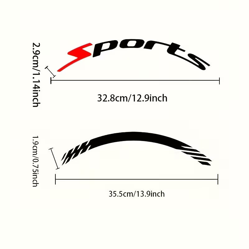 4 Pcs/Set Car Motorcycle Tire Decoration Stickers