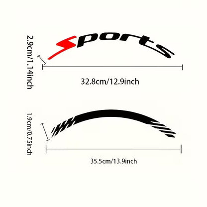 4 Pcs/Set Car Motorcycle Tire Decoration Stickers