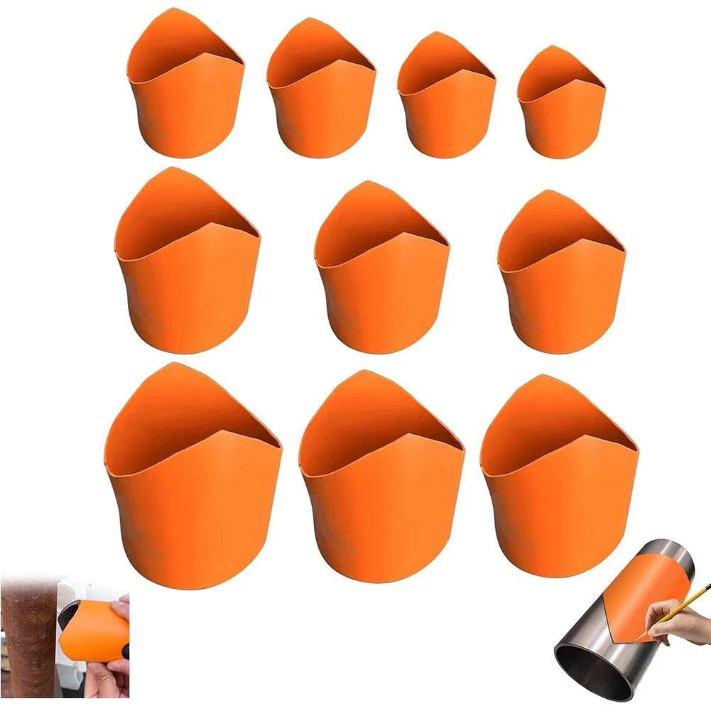 10x Precision Pipe Saddle Template Cutting Guide for Miter Installation