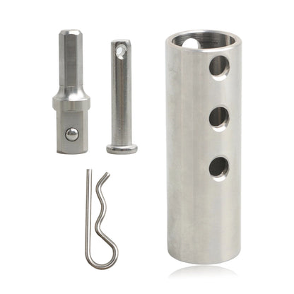Stainless Steel Trailer Jack Electric Drill Adapter With 1/2 In Socket Bit