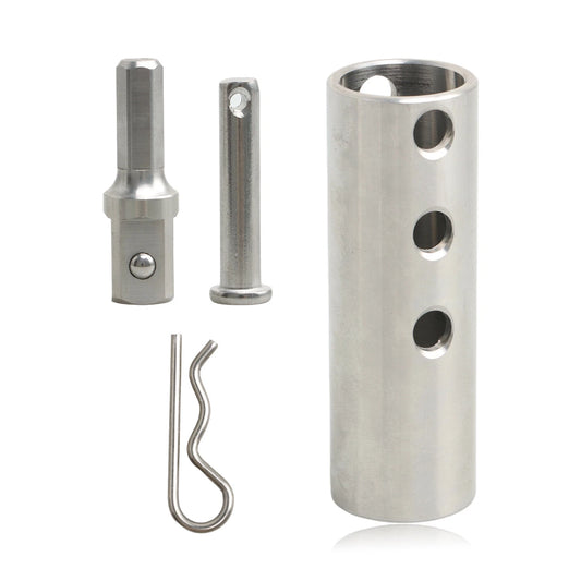 Stainless Steel Trailer Jack Electric Drill Adapter With 1/2 In Socket Bit