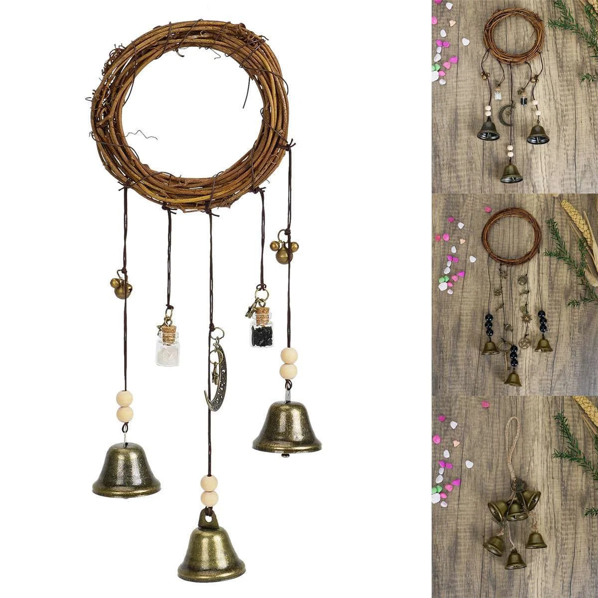 Witch Bell Wind Chime Hanging Witch Bells Protection Door Hangers for Good Luck