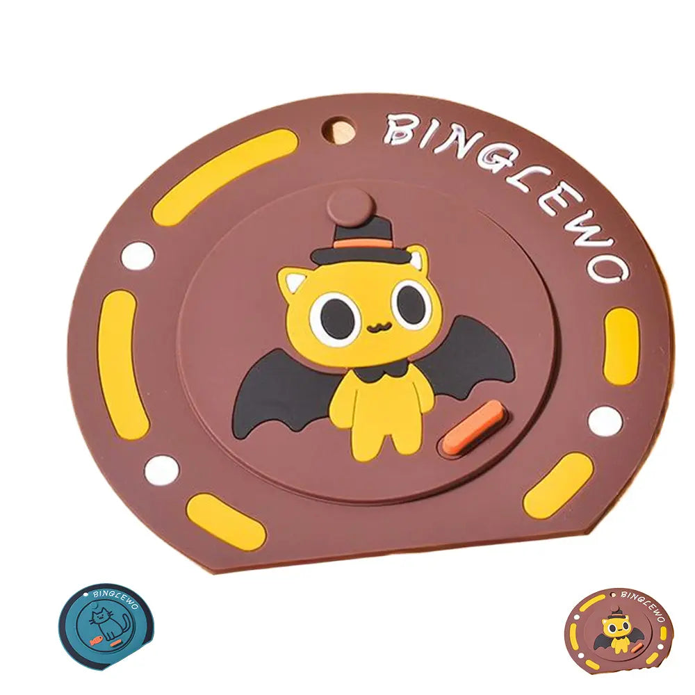 Cute Cartoon Cat Round Drain Cover for Home Kitchens and Bathrooms