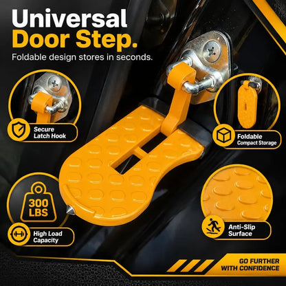 Car Door Step Pedal, Foldable Universal SUV Roof Access Ladder