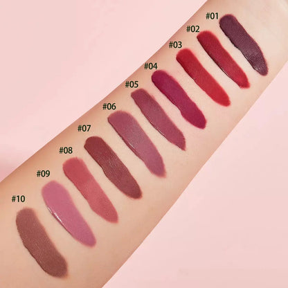 Dreamy Lip Gloss Set (10pcs) - European and American Matte Velvet