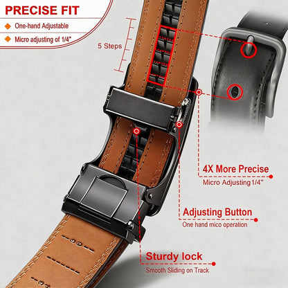 Men's Belt Leather Ratchet Belt for Men Dress Casual